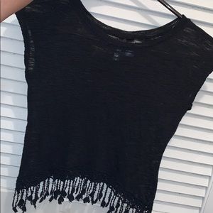 Beachy Black Blouse